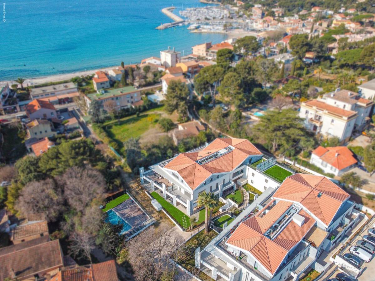 T4 Neuf - Jardin-Terrasse Et Piscine - Acces Direct Plages Et Centre Village - App C 12 Saint-Cyr-sur-Mer Exteriör bild